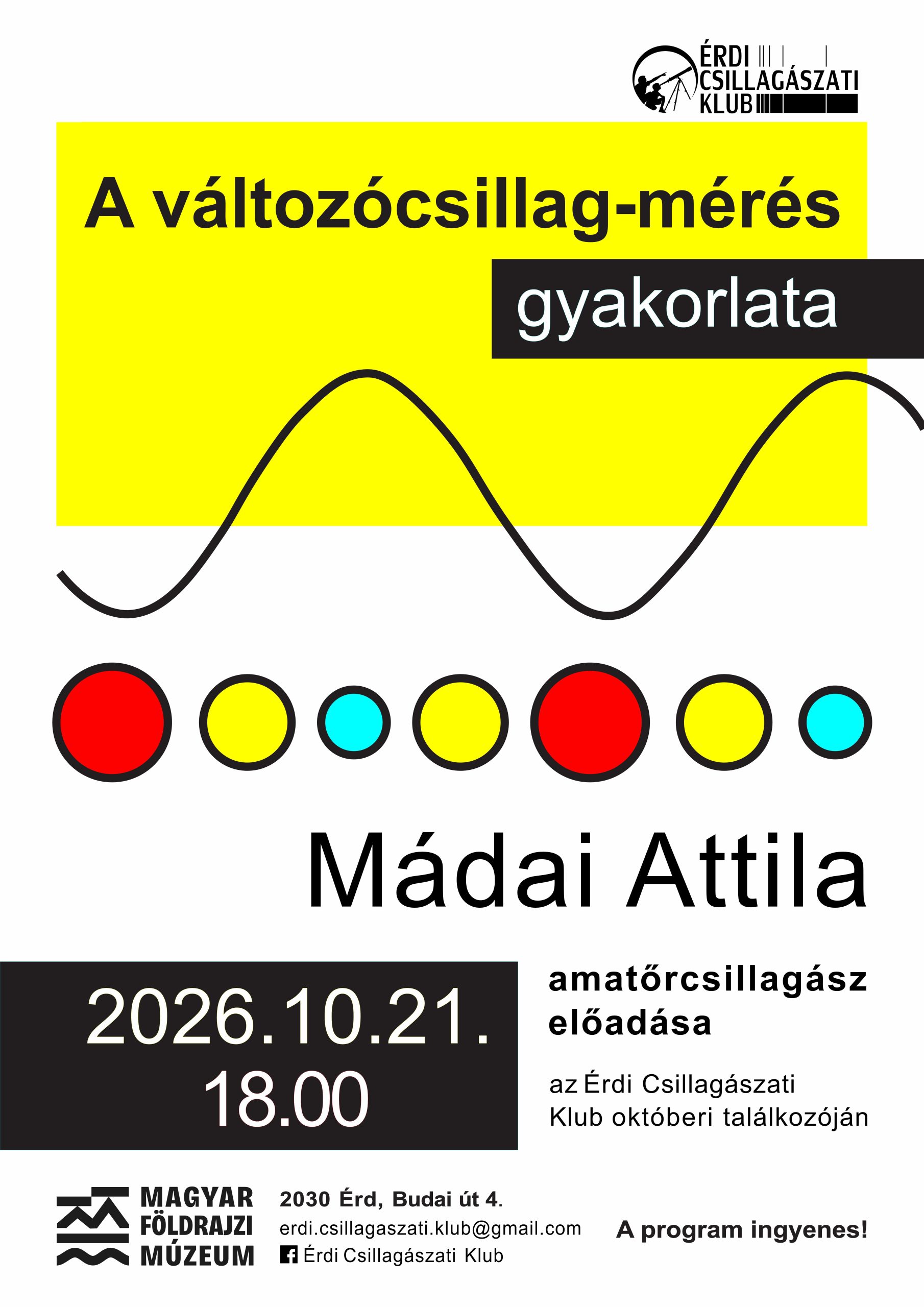 Érdi Csillagászati Klub- OKTÓBER- Mádai Attila: A változócsillag-mérés gyakorlata